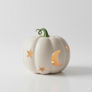 Autumn Pumpkin Tealight Holder 3D Print - Spooky & Cozy Halloween Decor Lamp