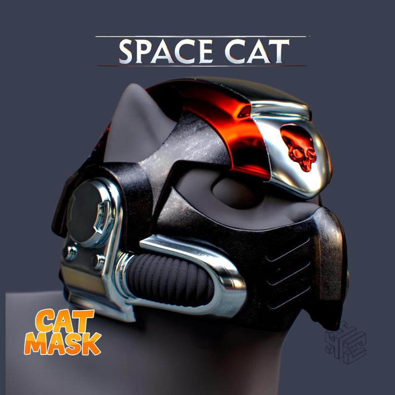 Space Marine Helmet for Cat – 3D Printable Pet Cosplay
