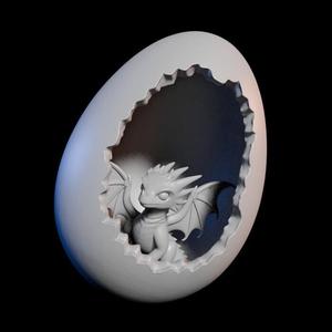 Dragon Egg with Mythical Creature