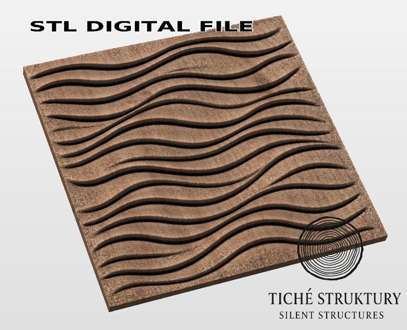 Wave Pattern – Abstract Decorative – 3D STL Model