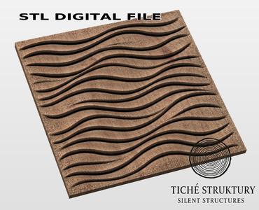 Wave Pattern – Abstract Decorative – 3D STL Model