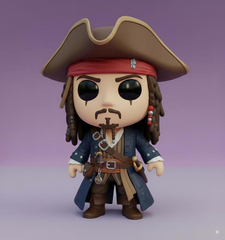 Jack Sparrow Kawaii - Collectible 3D Figure