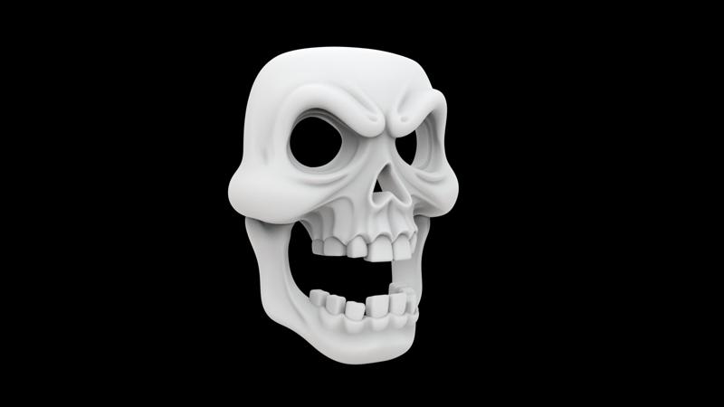 Cartoon Skull Mask 3D Printable Halloween Prop