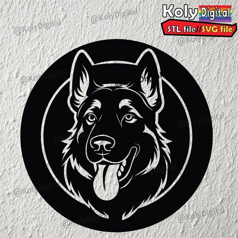 German Shepherd dog logo