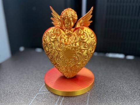 Heart with integrated angel 
