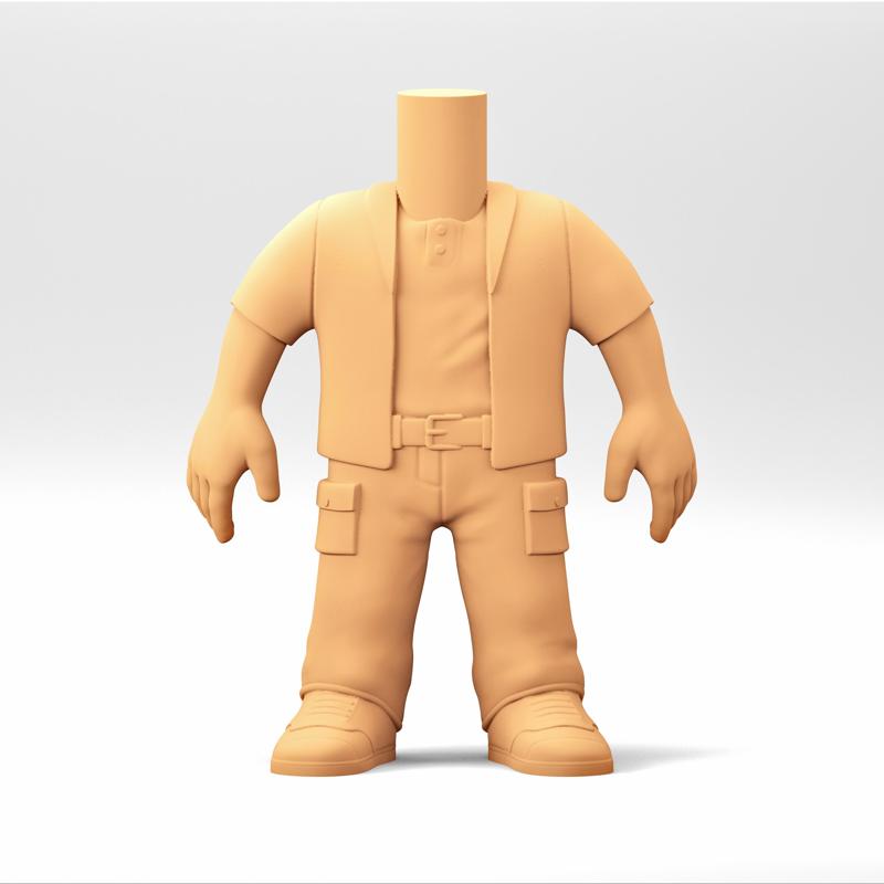 A male body in a Funko POP Style. MB_11