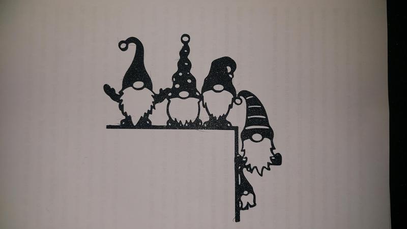 Gnomes Xmas Door corner ornament