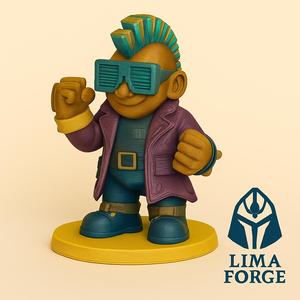 Pixel Punk – 80s-Inspired Retro Tech Rebel 3D Print Model