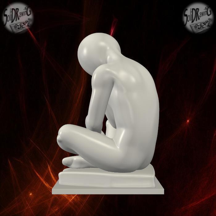 Lonely Thinker in Silent Stone – SoliDRawinGs SG724
