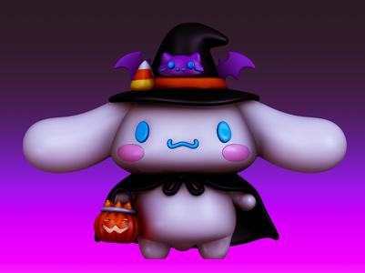 Cinnamoroll Halloween Witch - Cute Sanrio Fan Art 3D Print Model