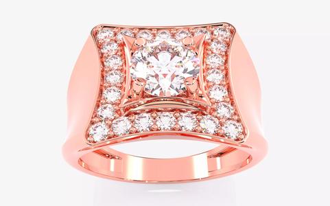 Mens Solitaire Ring 3dm stl renders details
