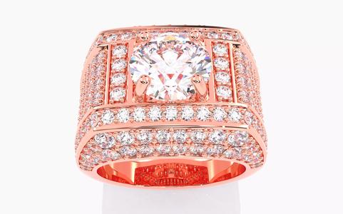 Mens Solitaire Ring 3dm stl renders details