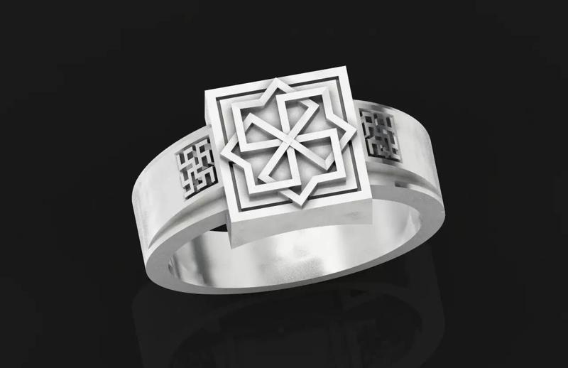 man signet protective Slavic amulet Molvinets Odolen grass 529