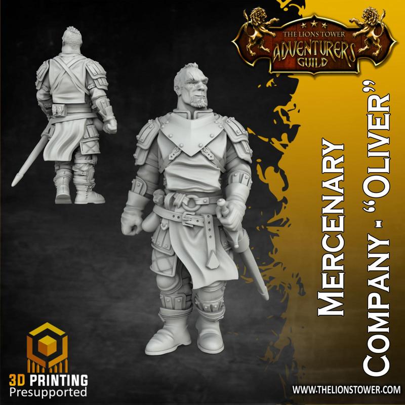 Mercenary Company - Oliver (32mm scale, Pre-supported miniature)