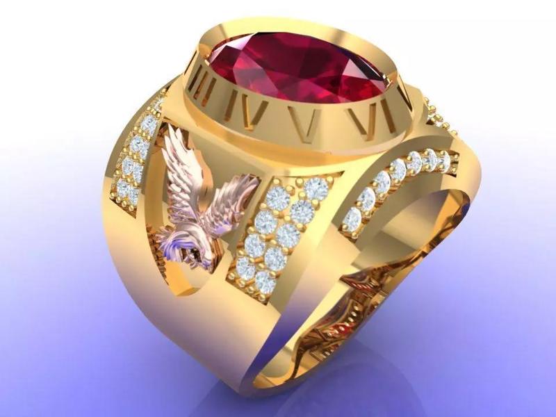 Eagle ring - Oval ring - Mens rings - N6