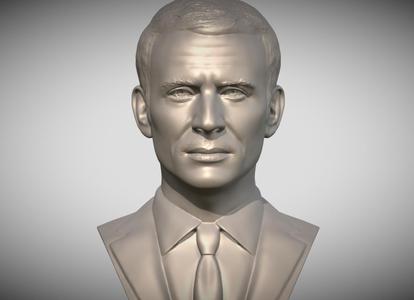 Emmanuel Macron bust for 3D printing