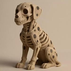 Skeletal Dalmatian Figurine