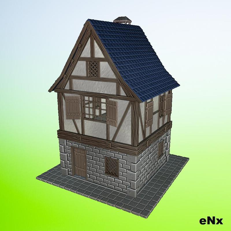 Medieval House 01- Fantasy Terrain (Scale 28mm - 1/56)