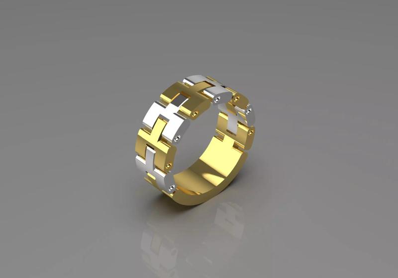 Luxury man Rolex design diamond ring model ror0042