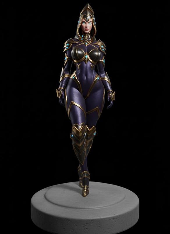 Night Sentinel Female Warrior Bust/Figure