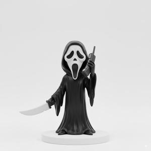 Iconic Masked Phantom Figurine - Classic Slasher Film Inspired Horror Collectible 3D Print Model