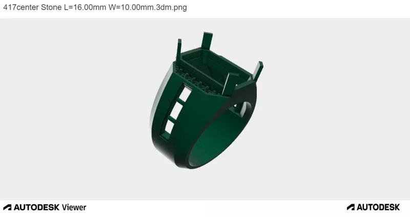 Men Ring With Emerald Cut Center Stone