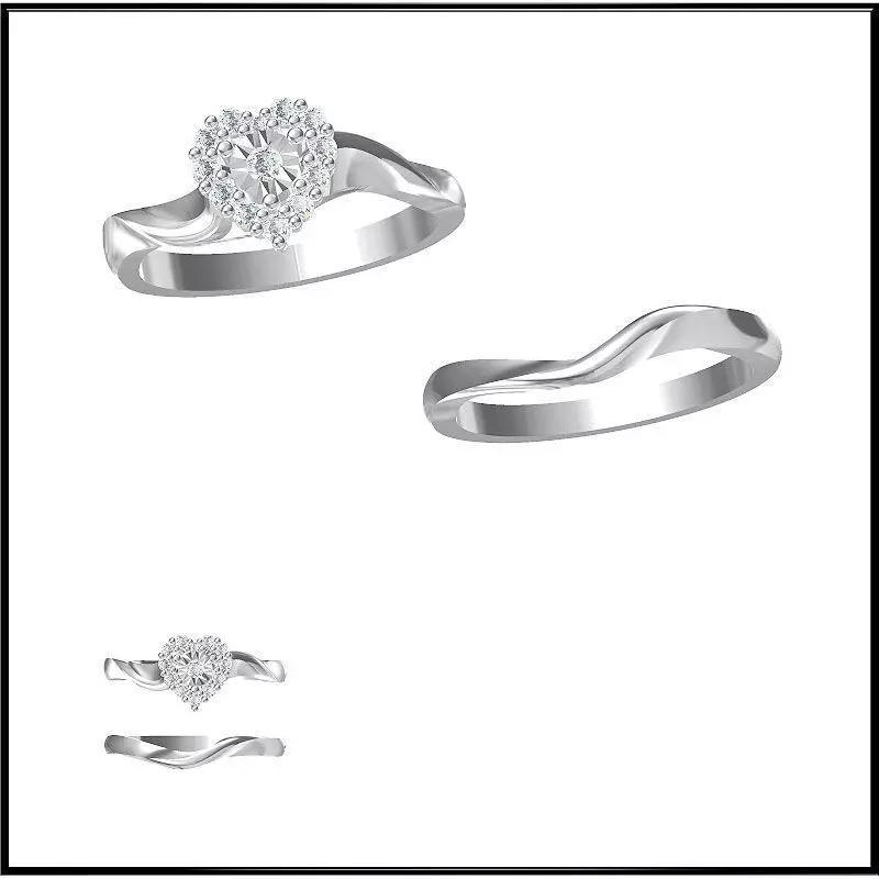 JCD Format Mens bridal set rings jewellery cad design