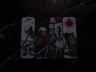 Summer Skeleton Bookmarks 2