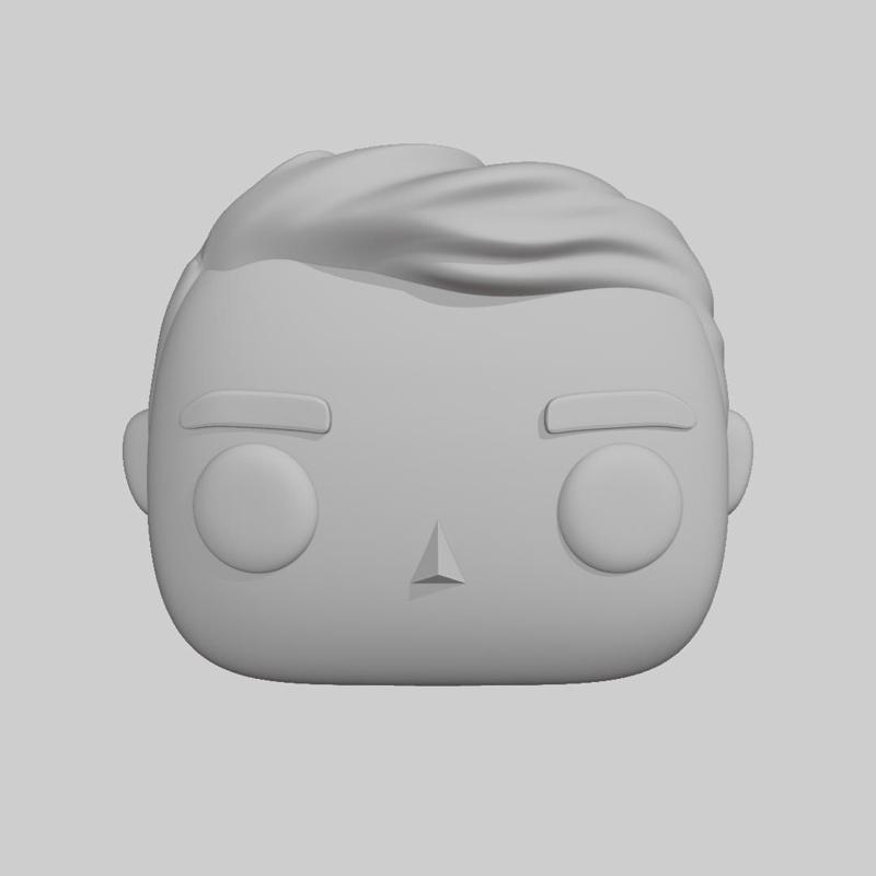 Pop - Men's head short side hair short wavy hair