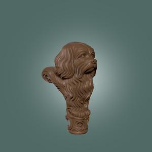 dog Head Gentleman Knob Walking Cane