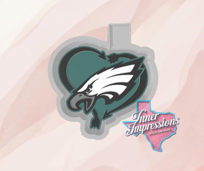 Eagles Heart Freshie Mold