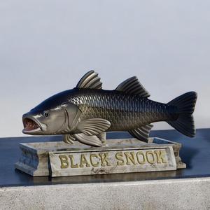 fish black snook / robalo / Centropomus nigrescens open mouth statue detailed texture for 3d printing