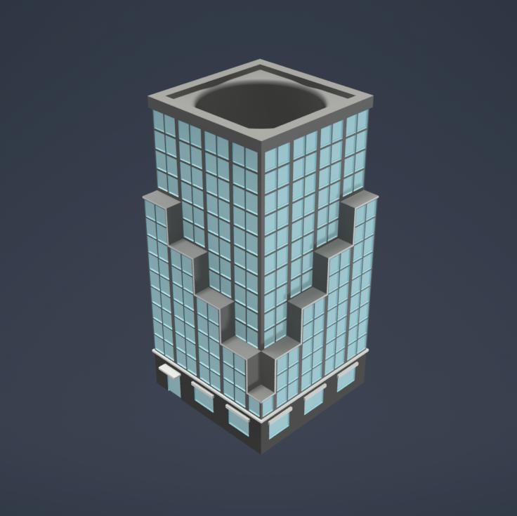 Skyscraper planting pot