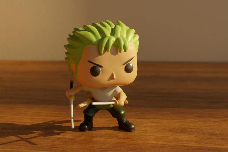 Roronoa Zoro Funko-Style 3D Model – One Piece Inspired Figurine