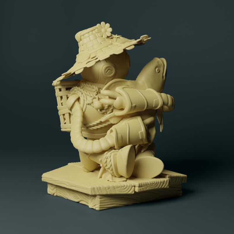 Palia Einar chibi figure  with Ancient Fish