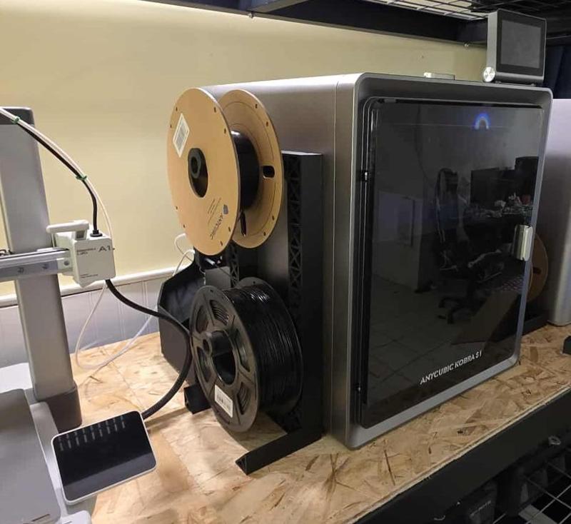 Dual external spool holder
