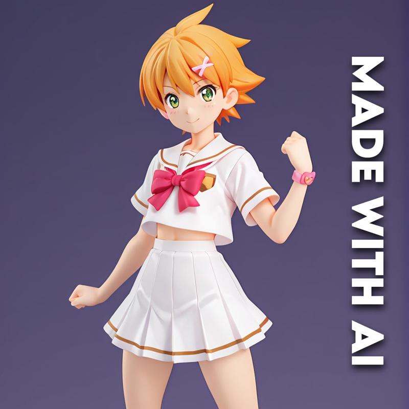 Anime girl inspired by Kafuka