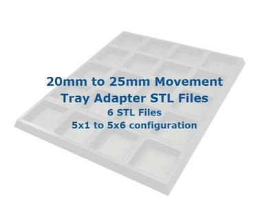 20mm to 25mm Miniature Movement Tray Adapters - Old World & Kings of War Compatible