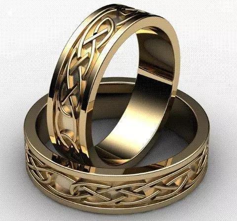 Man and woman wedding rings