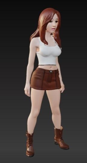 A girl with casual wear