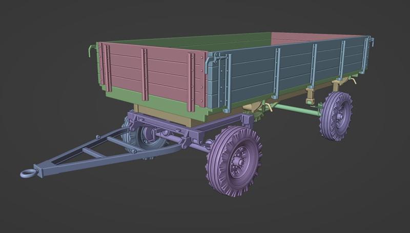 2-PTS-4.5 soviet tractor trailer.