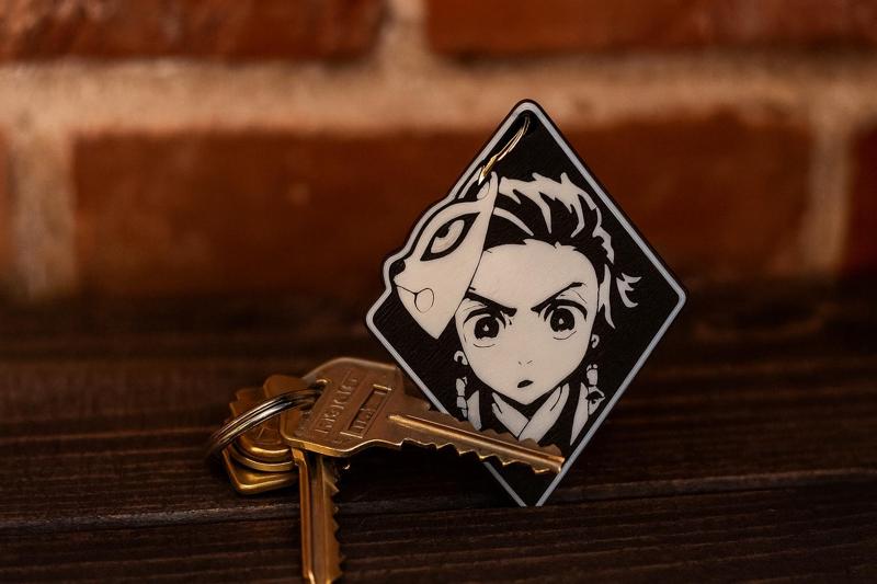 Tanjiro Kamado keychain,  Demon Slayer