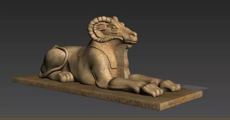 jackal egyptian statue of ram