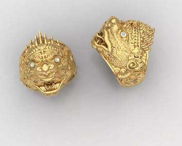 Hanuman Ring 3D print model