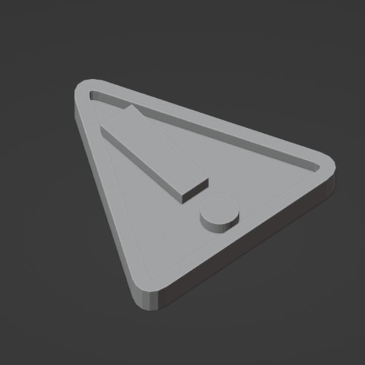 Gaslands Hazzard Token STL – Printable Terrain Marker for Post-Apocalyptic Miniature Tabletop Wargames