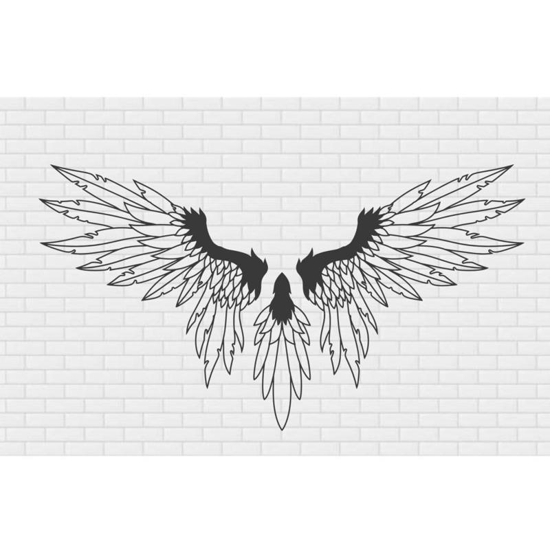 Wings for 2D wall decoration