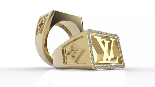 Louis vuitton LV ring men man gems