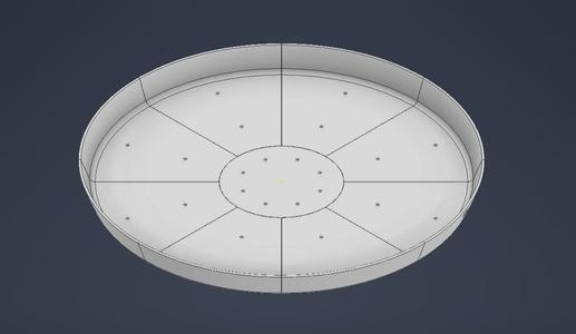 Modular Round Tray (670 mm) – Print-in-Sections Design