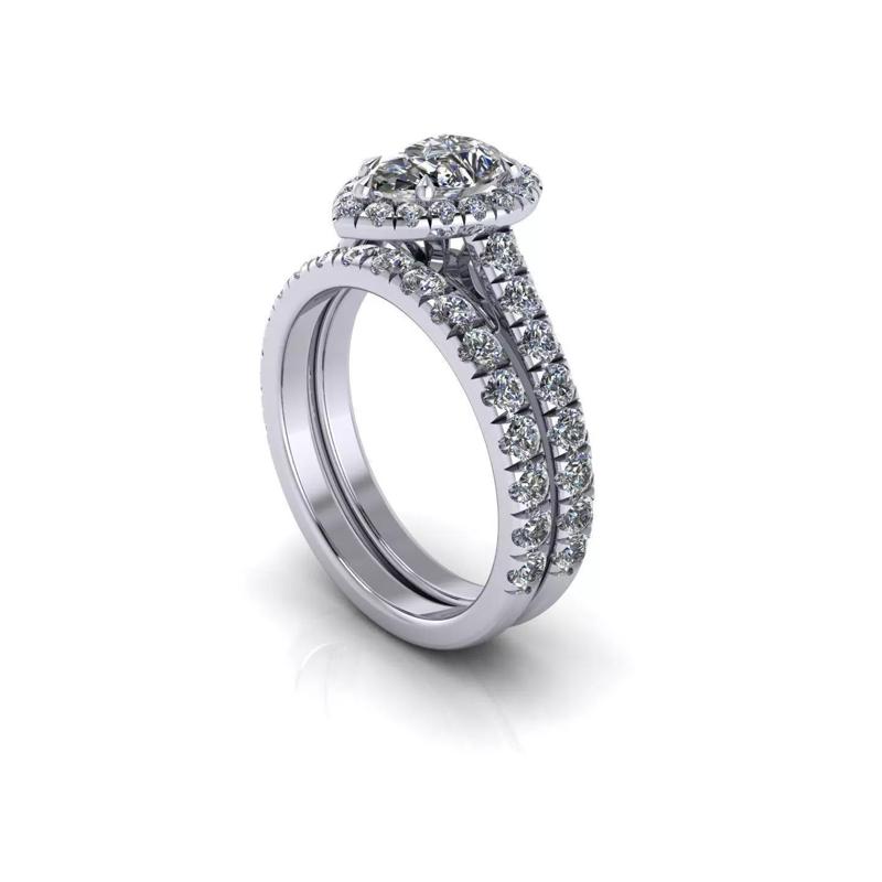 Pear Wedding Ring Size 5