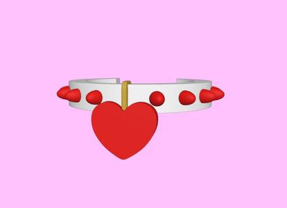 Necklace 5 Spikes - Heart / for LPS petshop